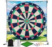 Tbest Juego de Golf con un Destino de Gran Tamaño y Pelotas Pegosas para el Aire Conjunto Completo para Golfistas, Material de Franela (1800x1800 mm)