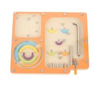 Tbest Juego de Laberinto de Madera Handheld Interactive Learning Toy Pinball Labyrinth Juego de Mesa para Niños con Bola de Pista de Madera de Arce para Interacción Familiar Aprendizaje Temprano