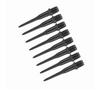 Tbest Juego de Repuesto de Puntas de Plástico de 100 Uds con Puntas de Aguja Suaves Tamaño de Hilo de 4,5mm para Dianas Electrónicas Material de Pc Negro (Black)