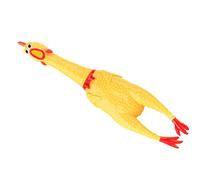 Tbest Juguete de Pollo Aullando, Novedad de Goma Amarilla Que Gritan Juguetes para Perros Alivio de Estrés Shrete Divertida y Seguridad Divertida para Adultos Niños Socando Niños (M)