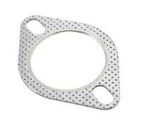 Tbest Junta de Brida de Escape, Junta de 2 Pernos, 2,5 Pulgadas 63 Mm Acero Perforado, for de Escape
