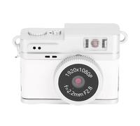 Tbest Keychain Digital Camera, Ultra HD Compacto Mini VCR con Pantalla Colorida, Portátil para Grabación de Viajes, Material ABS (WHITE)
