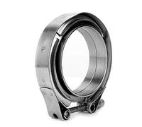 Tbest Kit de Brida de Abrazadera de Banda en V, Juego de Tubos Turbo de Acero Inoxidable de para Soldar Sistemas Cat Back de 2,75 Pulgadas, 2 uds.