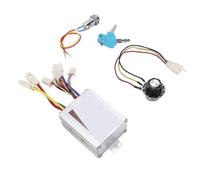 Tbest Kit de Controlador de Motor Cepillado de 36 V y 500 W con Interruptor de Perilla de Control de Velocidad y Cerradura de Encendido para Scooter Eléctrico, Bicicleta, Triciclo,