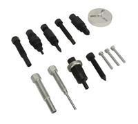 Tbest Kit de Extractor de Cubo de Embrague, 13 Piezas, Acero Al Carbono | Placas extractoras versátiles de 2/3 orificios, fáciles de transportar, para servicio de embrague de CA