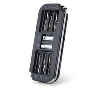 Tbest Kit de Herramientas de Reparación de Bicicletas, Portátil 10 en 1 Adaptador de Casquillo de Llave Múltiple para Carreteras y Bicicletas de Montaña (Black)