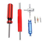 Tbest Kit de Herramientas para Válvula de Neumático, Extractor de Vástago de Válvula, 34 Piezas, Cabezal Simple de 4 Vías, for Mantenimiento y Desmontaje de Válvulas de Neumáticos