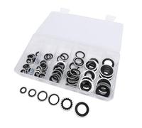 Tbest Kit de Juntas para Compresor de Aire Acondicionado, Kit de Arandelas de Sellado para de Aire Acondicionado, 85 Piezas 6 Tamaños ID 8 Mm a 17,5 Mm, for Bomba de