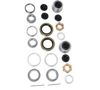 Tbest Kit de Rodamiento para Remolque, 3500 Lb para Ejes de 1-1/16 a 1-3/8 | Ajuste de Cubo para Ejes Tipo 84 y EZ-Lube, Cubiertas de Polvo de Acero Galvanizado, Sellos de Aceite, Tapones de Goma,