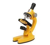 Tbest Kit Kit de Ciencias de Microscopio para Principiantes Portables 200x 1200x Aumento para Estudiantes Laboratorio de la Escuela en Casa Vidrio óptico (Yellow)
