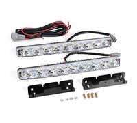 Tbest Lámpara de Conducción de Tira Larga, 2 Piezas, Blanca, 9 LED, Luz de Circulación Diurna de Tira Larga, DRL, Lámpara de Conducción Diurna Antiniebla para Coche