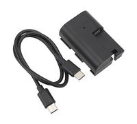 Tbest LP E6 Batería Simulada Completamente Decodificada Tipo C Acoplador CC Fuente de Alimentación Continua para Cámaras Digitales 5D Mark IV III 6D 7D 90D R5 R6 R7