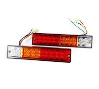 Tbest Luces traseras LED, luz LED reemplazo para remolque de coche, freno LED, luz trasera roja, luz indicadora roja blanca reemplazo para camión, remolque, caravana