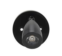 Tbest Luz de Lectura LED para RV de 12 V a 24 V, Pulida, Ajustable, Giratoria, Foco para Barco, Camión, Lámpara de Atraque para Vehículos Recreativos, Barcos, Yates, Aleación de (BLACK)