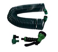 Tbest Manguera de Agua de Jardín de Carga 15m Eva 7 Modi Telescopio Tubo de Primavera para Plantas Acuáticas Lavado de Autos, Material de Duradero para Todas las Mangueras de Jardín Estándar