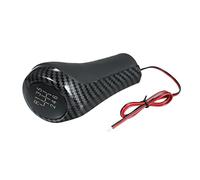 Tbest Manilla de Palanca de Palanca de Fibra de Carbono de la Perilla del Engranaje LED con Luz LED Azul para 1 3 5 6 Serie X1 X3 X5 E60 E61 E65 E83 E84 E90 E91 E92 (6)