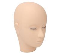 Tbest Mannequín de Lash Head Authentic Feel 3 Drates Práctica de Maquillaje de Maquillaje para Entrenamiento de Masaje de Salón