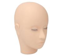 Tbest Mannequín de Lash Head Authentic Feel 3 Drates Práctica de Maquillaje de Maquillaje para Entrenamiento de Masaje de Salón