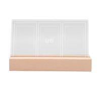 Tbest Marco de Fotos Instantáneo Base de Madera Panel de Acrílico Decorativo 3 Pulgadas de 3 Pulgadas con Iluminación LED para la Sala de Estar de la Sala de Estar de la Sala de Estar
