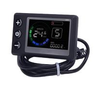 Tbest Medidor de Pantalla LCD Eléctrico Alta Definición -Campo de Control con Chips Inteligentes para Rodillos de Bicicletas Eléctricas, Construcción de ABS, Diseño de Peces de Lluvia para un