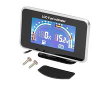 Tbest Medidor de y Voltímetro Digital Lcd 2 en 1 9-36 V Universal Car Truck Suv Rv con Antivibración y Alarma para una Conducción Segura