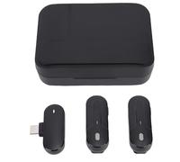 Tbest Micrófono Lavalier Inalámbrico de 2.4GHz Reducción de Ruido Conjunto de Micrófono para Grabación de Video Transmisión en Vivo Vlog ABS ABS Incorporado Batería de Alta Capacidad