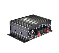 Tbest Mini Amplificador de Potencia de Audio HiFi Receptor Estéreo de 2 Canales 20 W + 20 W con Control Remoto para el Hogar del Automóvil FM MP3 AUX USB Reproducción de Tarjeta SD (AK170)