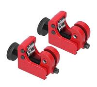 Tbest Mini Cortador de Tubos 3-16 Mm CT-127A 2 Piezas Cortador de Tubos de Metal Rojo para Cobre Aluminio Hierro PVC Plomería HVAC Herramientas de Refrigeración