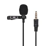 Tbest Mini Micrófono Estéreo con Clamp/Holder y Cable para Grabación de Video, Micrófono de Karaoke, Ideal para Hablar y Cantar con Manos, con Fondo de Esponja Estuche de Transporte.