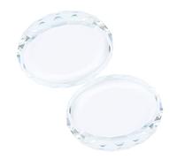 Tbest Mini Paletas de Uñas con Pestañas de Vidrio Transparente de Pegamento de Pestañas, 2 Piezas de Maquillaje Mezcla el Tono para los Estudiantes de la Escuela de Arte