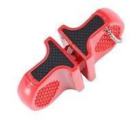 Tbest Mini Sacapuntas con Varillas de Cerámica, Piedra de Afilar Rápido Portátil para Cocina, Camping y Caja de Herramientas, Base Antideslizante y Diseño Colgante (rojo)