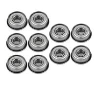 Tbest Miniatura Rodamientos de Bolas con Brida 8mm X 22mm | 10 piezas, material de acero, diseño blindado, ideal para equipos mecánicos, instrumentos eléctricos, juguetes.