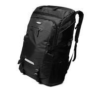 Tbest Mochila de Montañismo de Gran Capacidad de 80 Litros Mochila de Senderismo Resistente con Espalda Acolchada Gruesa Tiras Reflectantes para Correr Ciclismo Acampar Actividades Al (BLACK)