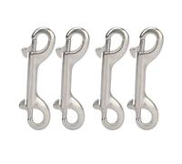 Tbest Mosquetones de Doble Extremo de Acero Inoxidable 316 de Grado Marino, Cadena en Forma de B para Cuerdas, Cadenas, Correas, Yates, Buceo y Uso Doméstico, 4 Unidades (115 mm)