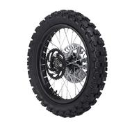 Tbest Neumático de Rueda Trasera para Bicicleta de Cross, Conjunto de Llanta de Piñón de 16 Pulgadas, 90/100, Eje de 15mm, 420, 41T, para Bicicletas Todoterreno Thumpstar SUNL