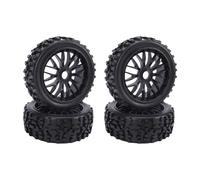 Tbest Neumáticos 4pcs RC, Excelente Agarre de Goma de Agarre Upgarde 1/8 Ruedas para Neumáticos Serpent SRX8 RC Off Road Car (Black)