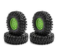 Tbest Neumáticos de goma Crawler RC con Llantas de Rueda Reemplazada para 1/10-4 Eje SCX10 90046 90047 CC10 Auto RC, Diseño de Empuñadura Avanzada para Área, Fácil Instalación para