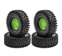 Tbest Neumáticos de goma Crawler RC con Llantas de Rueda Reemplazada para 1/10-4 Eje SCX10 90046 90047 CC10 Auto RC, Diseño de Empuñadura Avanzada para Área, Fácil Instalación para