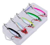 Tbest Offshore -Gling Lifelicy Fishing Señuelos para la Pesca de Botes de Trolling con Caja de Almacenamiento para Agua Dulce y Entusiastas de la Pesca de Agua Salada (30 g)