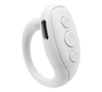 Tbest Página de Control Remoto Turner Ring Smart Finger 5.3 Selfie Portátil como Volumen para Leer Vide Videos de Televisión ABS Black 62G (White)