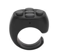 Tbest Página de Control Remoto Turner Smart Ring Smart Hands Sprailing Swiping Pause Pause Pantalla Bloqueo Ajuste de Volumen de Volumen para la Cámara de Lectura Selfie ABS 119G (Black)