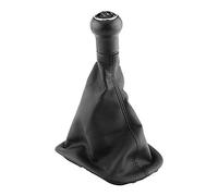Tbest Palanca de Cambios de 5 Velocidades Fuelle y Funda Negro Plástico | Palanca de Cambios Negra de Cinco Velocidades con Fuelle de Cuero Sintético y Borde Cromado para un Interior de Transmisión