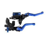 Tbest Palancas de Cilindro Maestro de Motocicleta Ajustables de Aluminio CNC con Manillar de 7/8" 22 Mm y Base de Espejo Retrovisor, Ajustable en 6 Direcciones para la Mayoría de las (BLUE)