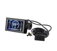 Tbest Pantalla LCD para Bicicleta Eléctrica, Panel a Color S966 de 24V, 36V, 48V, con 2 Tarjetas NFC para Manillar de 22,2mm