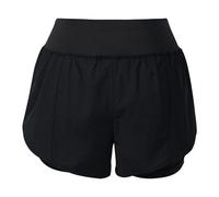 Tbest Pantalones Cortos Deportivos para Mujer, con Bolsillo, Cinta Ancha, Forro de Cobertura y Leggings Deportivos para Descansar, Color Negro (L)