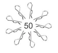 Tbest Pasadores de Clip RC, 50 Piezas Accesorios RC Pin de Clip de Cuerpo Tipo R reemplazo para 1/10 1/12 1/16 Escala Control Remoto Carcasa del Coche