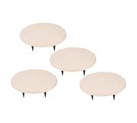 Tbest Pasos Redondos de Resina de Polipropileno con Historias de Tierra para la Ruta Exterior, Conjunto de 4 Piedras Decorativas de Salto para Jardín y en Casa (Beige)