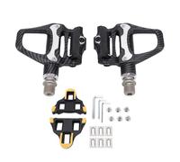 Tbest Pedales de Bicicleta de Carretera Pedales Automáticos Autoblocantes Rendimiento Mejorado Cuerpo de Aluminio Ligero y Duradero Eje de Acero CR MO para Ciclismo de Carretera y