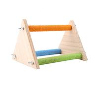 Tbest Percha de Madera para Pájaros, Plataforma de Madera, Soporte de Madera, Rama de Juguete para Pájaros, Perchas Triangulares, Juguetes para Pájaros (Estilo triángulo)