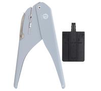 Tbest Perforadora de Setas, Herramienta de Perforación de 6 Hojas con Regla para Cuaderno de Hojas Sueltas, Suministros Escolares y de Oficina, Color Gris (GRAY)